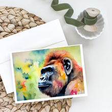 Load image into Gallery viewer, Gorilla Greeting Cards - Blank Note Cards – 8-Pack of Artist-Designed Cards with Envelopes