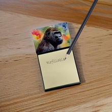 Load image into Gallery viewer, Gorilla Sticky Note Holder- Refiilable Desk Accessory Note Pad