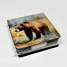Load image into Gallery viewer, Grizzly Bear PU Leather Note Paper Holder