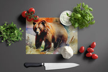Load image into Gallery viewer, Grizzly Bear Glass Cutting Boards – Durable, Decorative Kitchen Art Large
