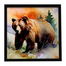 Load image into Gallery viewer, Grizzly Bear Framed Metal Print