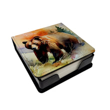 Load image into Gallery viewer, Grizzly Bear PU Leather Note Paper Holder