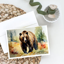 Load image into Gallery viewer, Grizzly Bear Greeting Cards - Blank Note Cards – 8-Pack of Artist-Designed Cards with Envelopes