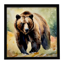 Load image into Gallery viewer, Grizzly Bear Framed Metal Print
