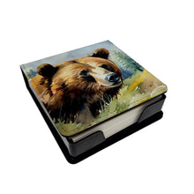 Load image into Gallery viewer, Grizzly Bear PU Leather Note Paper Holder