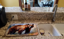 Load image into Gallery viewer, Grizzly Bear Dish Drying Mat