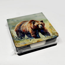 Load image into Gallery viewer, Grizzly Bear PU Leather Note Paper Holder