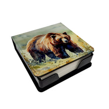 Load image into Gallery viewer, Grizzly Bear PU Leather Note Paper Holder