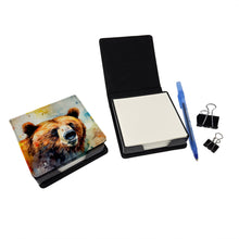 Load image into Gallery viewer, Grizzly Bear PU Leather Note Paper Holder