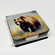 Load image into Gallery viewer, Grizzly Bear PU Leather Note Paper Holder