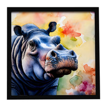 Load image into Gallery viewer, Hippopotamus Framed Metal Print