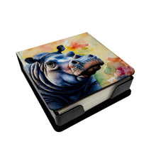 Load image into Gallery viewer, Hippopotamus PU Leather Note Paper Holder