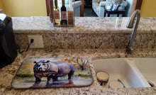 Load image into Gallery viewer, Hippopotamus Dish Drying Mat