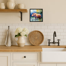 Load image into Gallery viewer, Hippopotamus Framed Metal Print