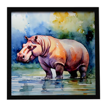 Load image into Gallery viewer, Hippopotamus Framed Metal Print