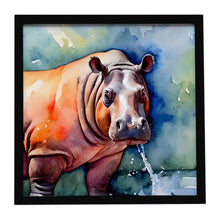 Load image into Gallery viewer, Hippopotamus Framed Metal Print
