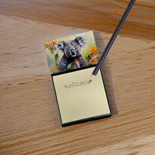 Load image into Gallery viewer, Koala Sticky Note Holder- Refiilable Desk Accessory Note Pad