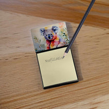 Load image into Gallery viewer, Koala Sticky Note Holder- Refiilable Desk Accessory Note Pad