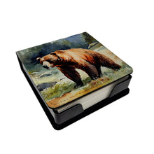 Load image into Gallery viewer, Kodiak Bear PU Leather Note Paper Holder
