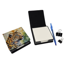 Load image into Gallery viewer, Leopard PU Leather Note Paper Holder