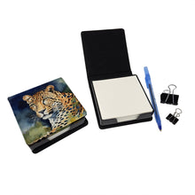 Load image into Gallery viewer, Leopard PU Leather Note Paper Holder