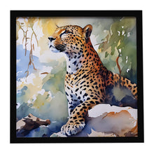 Load image into Gallery viewer, Leopard Framed Metal Print