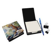 Load image into Gallery viewer, Leopard PU Leather Note Paper Holder