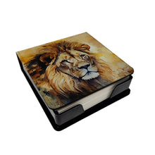 Load image into Gallery viewer, Lion PU Leather Note Paper Holder