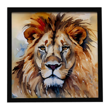 Load image into Gallery viewer, Lion Framed Metal Print