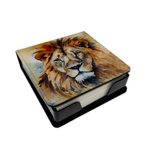 Load image into Gallery viewer, Lion PU Leather Note Paper Holder