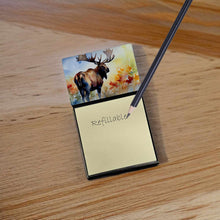 Load image into Gallery viewer, Moose Sticky Note Holder- Refiilable Desk Accessory Note Pad
