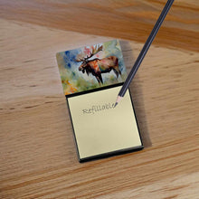 Load image into Gallery viewer, Moose Sticky Note Holder- Refiilable Desk Accessory Note Pad