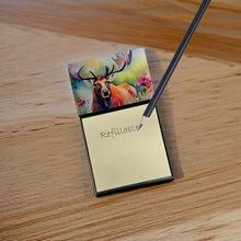 Load image into Gallery viewer, Moose Sticky Note Holder- Refiilable Desk Accessory Note Pad