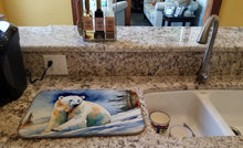 Load image into Gallery viewer, Polar Bear Dish Drying Mat