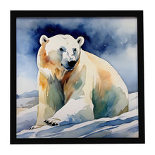 Load image into Gallery viewer, Polar Bear Framed Metal Print
