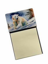 Load image into Gallery viewer, Polar Bear Sticky Note Holder- Refiilable Desk Accessory Note Pad
