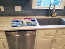 Load image into Gallery viewer, Polar Bear Dish Drying Mat