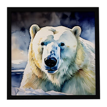 Load image into Gallery viewer, Polar Bear Framed Metal Print
