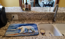 Load image into Gallery viewer, Polar Bear Dish Drying Mat