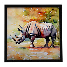 Load image into Gallery viewer, Rhinoceros Framed Metal Print