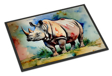 Load image into Gallery viewer, Rhinoceros Doormat - Large 24x36 – Indoor/Outdoor Floor Mat with Artistic Flair