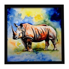 Load image into Gallery viewer, Rhinoceros Framed Metal Print