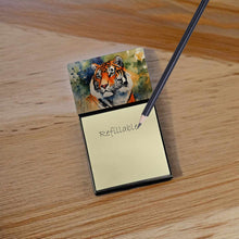 Load image into Gallery viewer, Tiger Sticky Note Holder- Refiilable Desk Accessory Note Pad