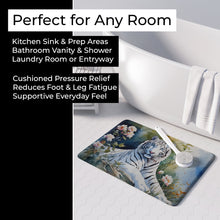 Load image into Gallery viewer, White Tiger Memory Foam Kitchen Mat DAC3001RUG