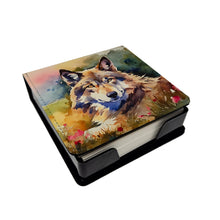 Load image into Gallery viewer, Wolves Wolf  PU Leather Note Paper Holder