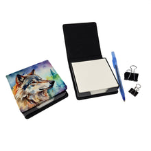 Load image into Gallery viewer, Wolves Wolf  PU Leather Note Paper Holder