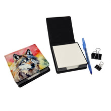 Load image into Gallery viewer, Wolves Wolf  PU Leather Note Paper Holder