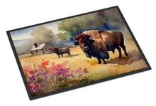 Load image into Gallery viewer, Wood Bison Doormat - Large 24x36 – Indoor/Outdoor Floor Mat with Artistic Flair