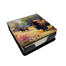 Load image into Gallery viewer, Wood Bison PU Leather Note Paper Holder