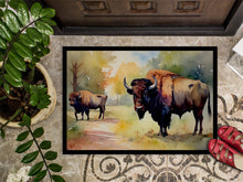 Load image into Gallery viewer, Wood Bison Doormat - Large 24x36 – Indoor/Outdoor Floor Mat with Artistic Flair
